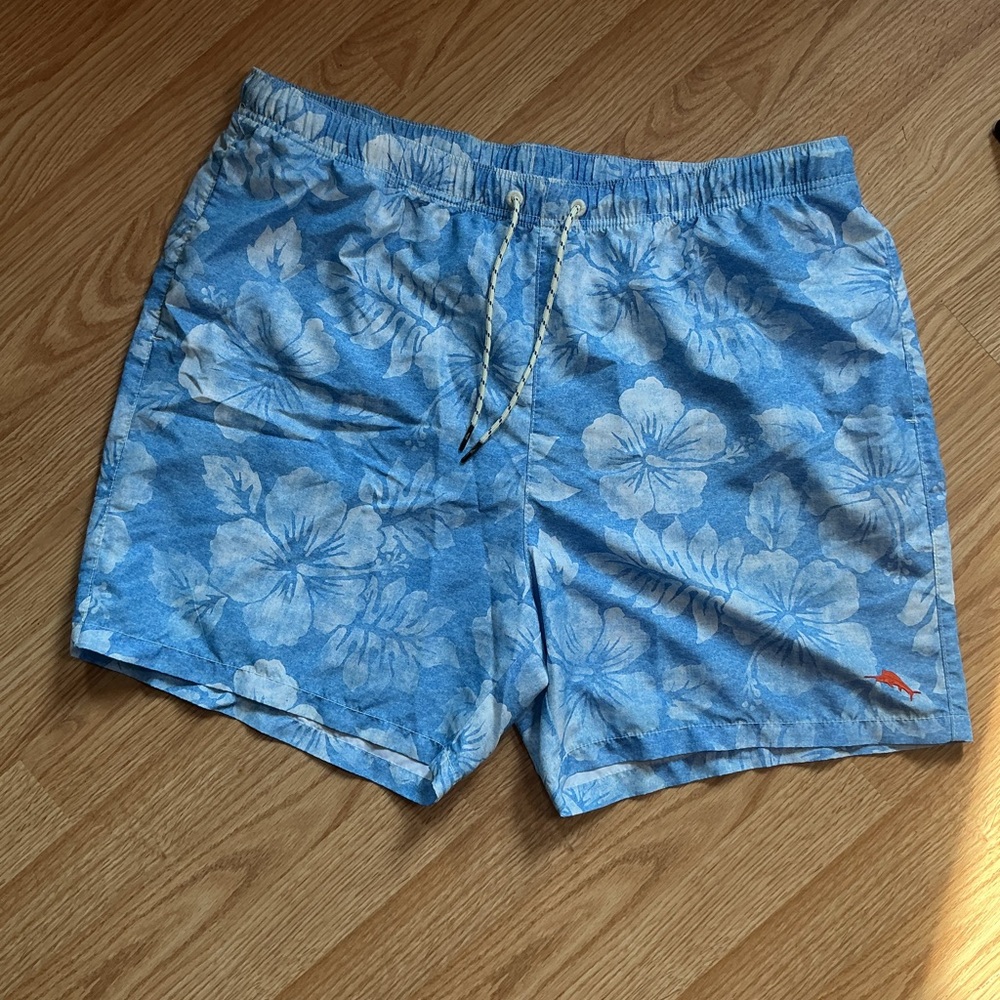 Tommy Bahama Blue Tropical Swim Trunks 1XB